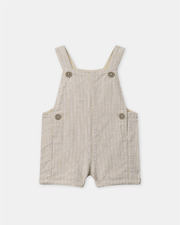Striped dungarees and bodysuit set Beige colour  Sergent Major