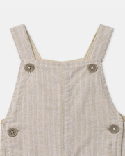 Striped dungarees and bodysuit set Beige colour  Sergent Major