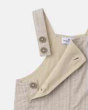 Striped dungarees and bodysuit set Beige colour  Sergent Major