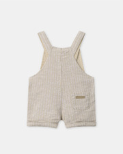 Striped dungarees and bodysuit set Beige colour  Sergent Major