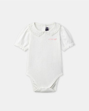&lsquo;Bisous sal&eacute;s&rsquo; collar bodysuit Ecru colour  Sergent Major