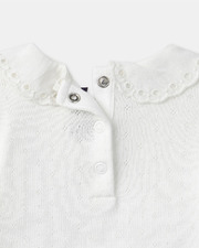 &lsquo;Bisous sal&eacute;s&rsquo; collar bodysuit Ecru colour  Sergent Major