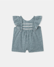 Fancy gingham playsuit Blue colour  Sergent Major