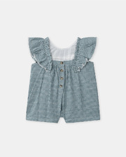 Fancy gingham playsuit Blue colour  Sergent Major