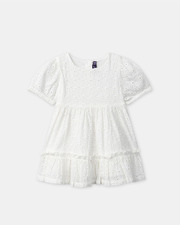 Embroidered dress and bloomers Ecru colour  Sergent Major