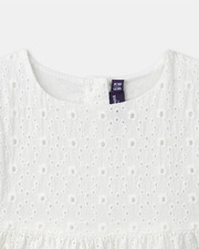 Embroidered dress and bloomers Ecru colour  Sergent Major