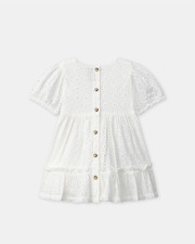Embroidered dress and bloomers Ecru colour  Sergent Major