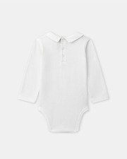 Long-sleeved bodysuit with collar Ecru colour  Sergent Major