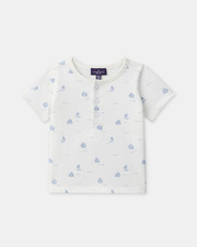 Boat print T-shirt Ecru colour  Sergent Major