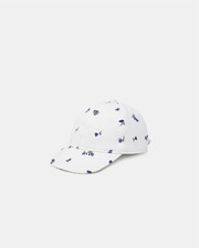 Floral print cap Ecru colour  Sergent Major