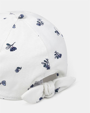 Floral print cap Ecru colour  Sergent Major
