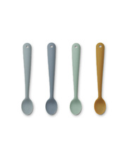 Set of 4 Siv spoons Blue multi mix colour  Liewood