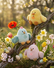 Piou chick soft toy 15 cm Pink colour  Doudou et Compagnie