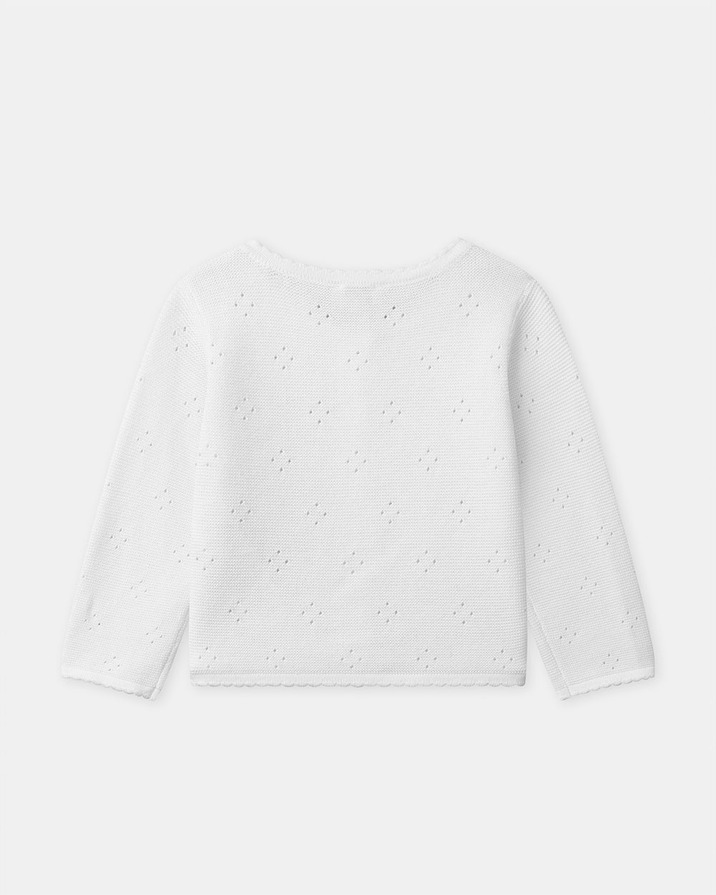 Openwork knit cardigan Ecru colour Sergent Major