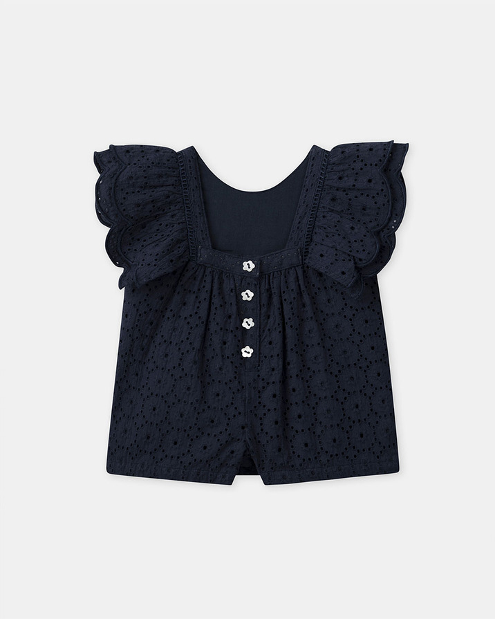 Short ruffled jumpsuit Navy blue colour  Sergent Major