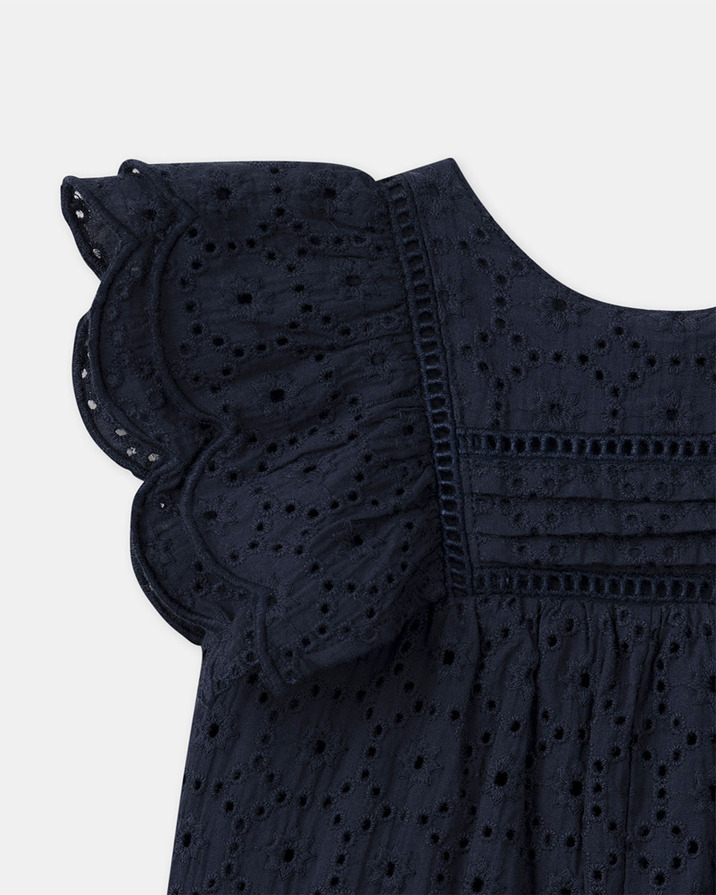 Short ruffled jumpsuit Navy blue colour  Sergent Major
