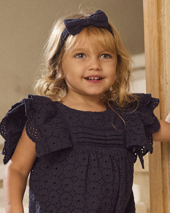 Short ruffled jumpsuit Navy blue colour  Sergent Major
