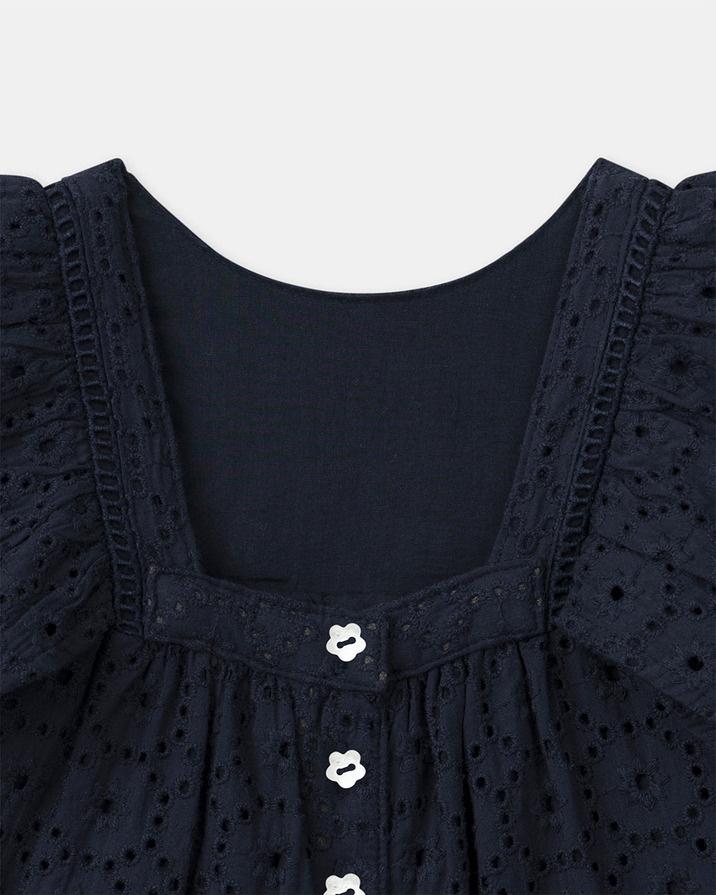 Short ruffled jumpsuit Navy blue colour  Sergent Major