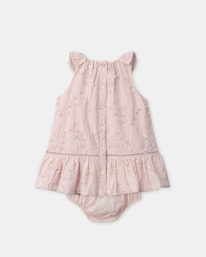 Floral embroidered dress Pink colour Sergent Major