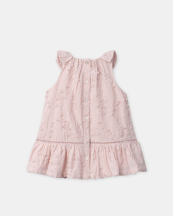 Floral embroidered dress Pink colour Sergent Major