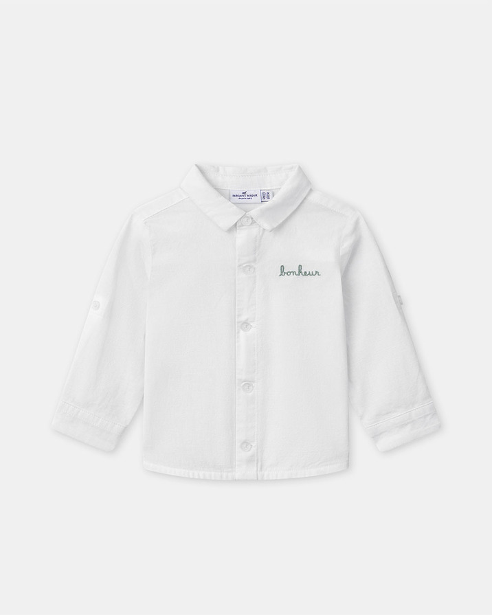 Shirt with roll-up sleeves Ecru colour  Sergent Major