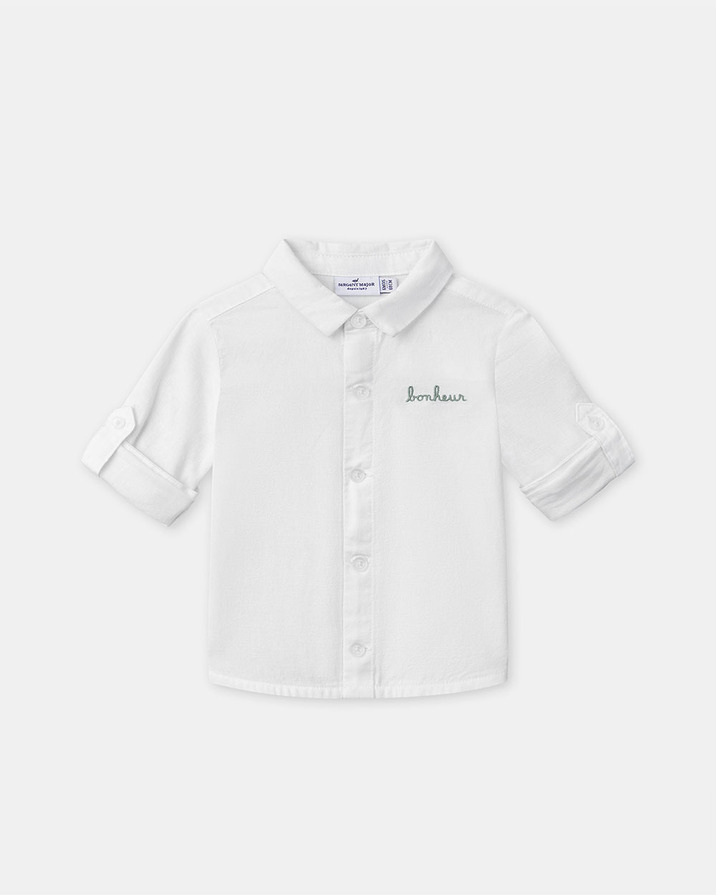 Shirt with roll-up sleeves Ecru colour  Sergent Major