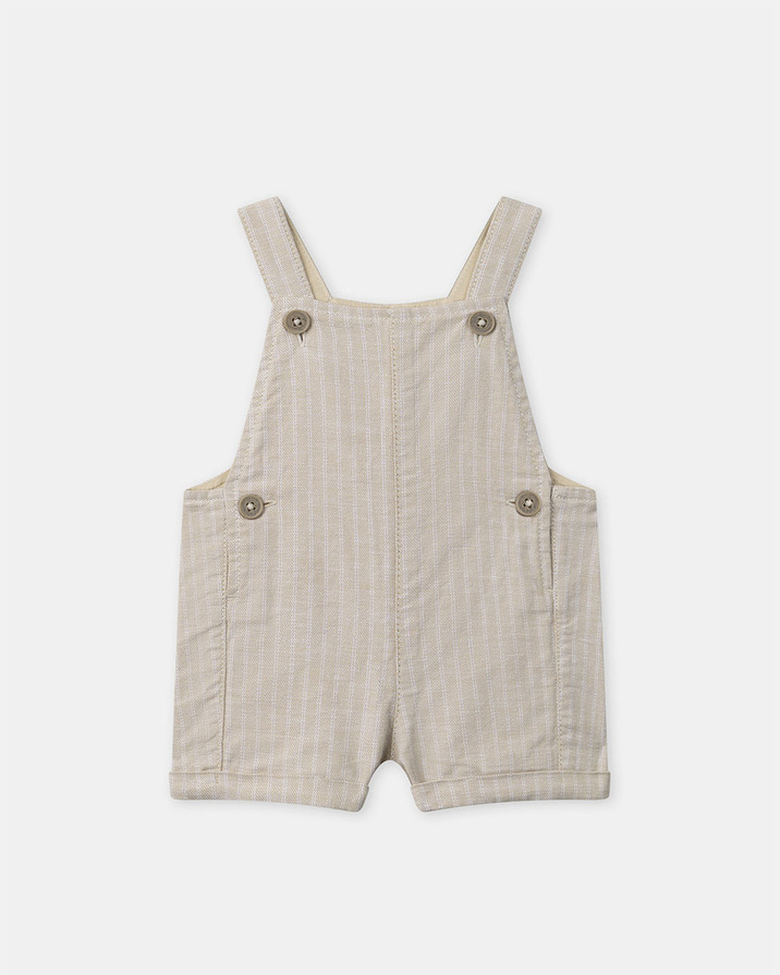 Striped dungarees and bodysuit set Beige colour  Sergent Major