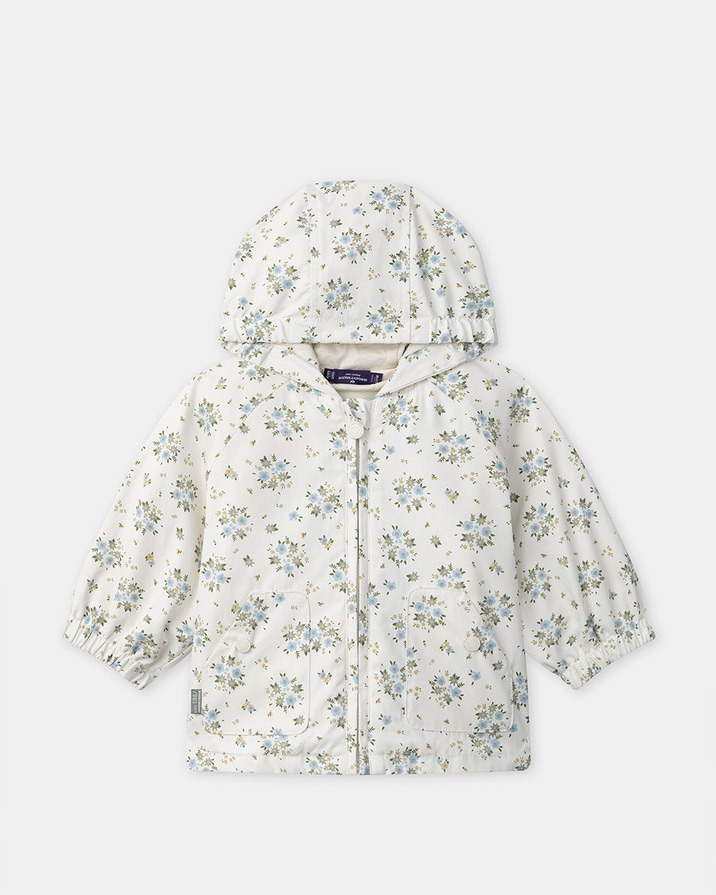 3-in-1 raincoat with floral print Ecru colour  Sergent Major