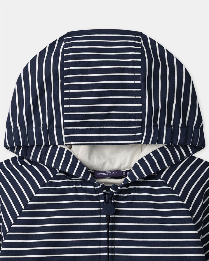 3-in-1 striped raincoat Navy blue colour  Sergent Major