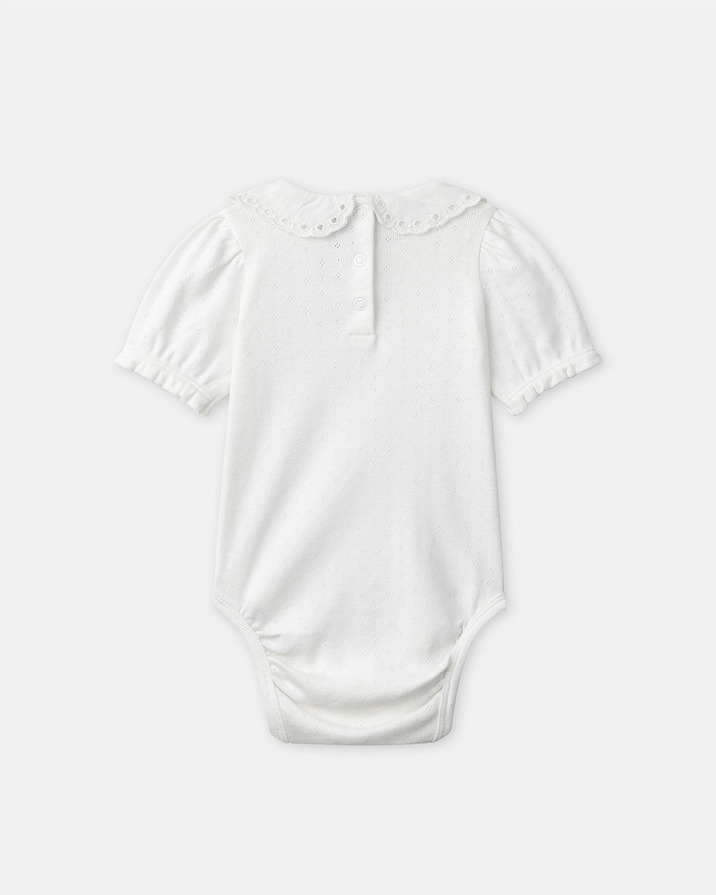&lsquo;Bisous sal&eacute;s&rsquo; collar bodysuit Ecru colour  Sergent Major