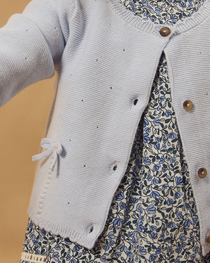 Cardigan with knots Blue colour  Sergent Major
