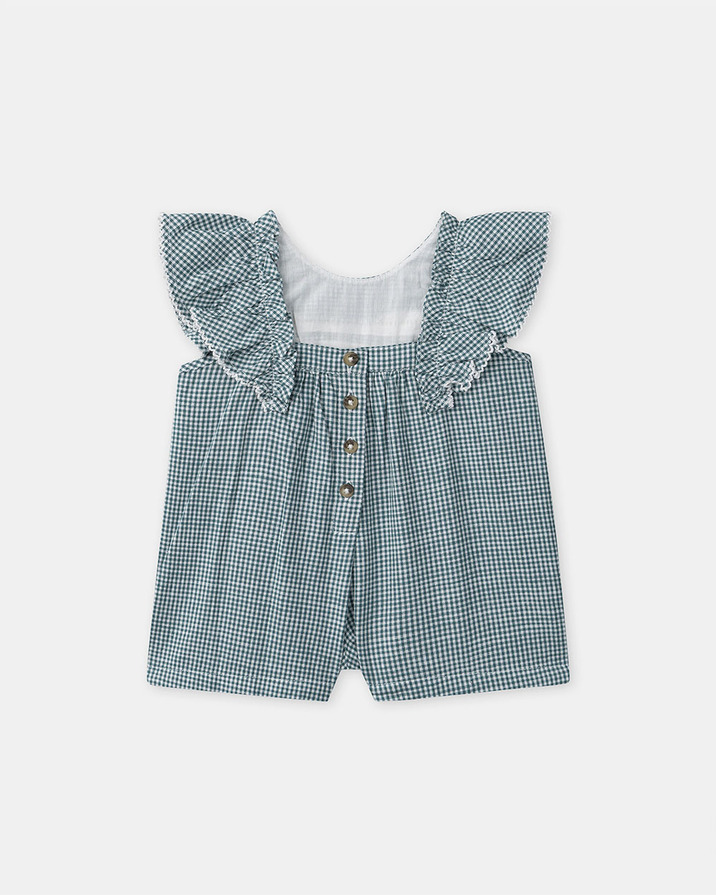 Fancy gingham playsuit Blue colour  Sergent Major