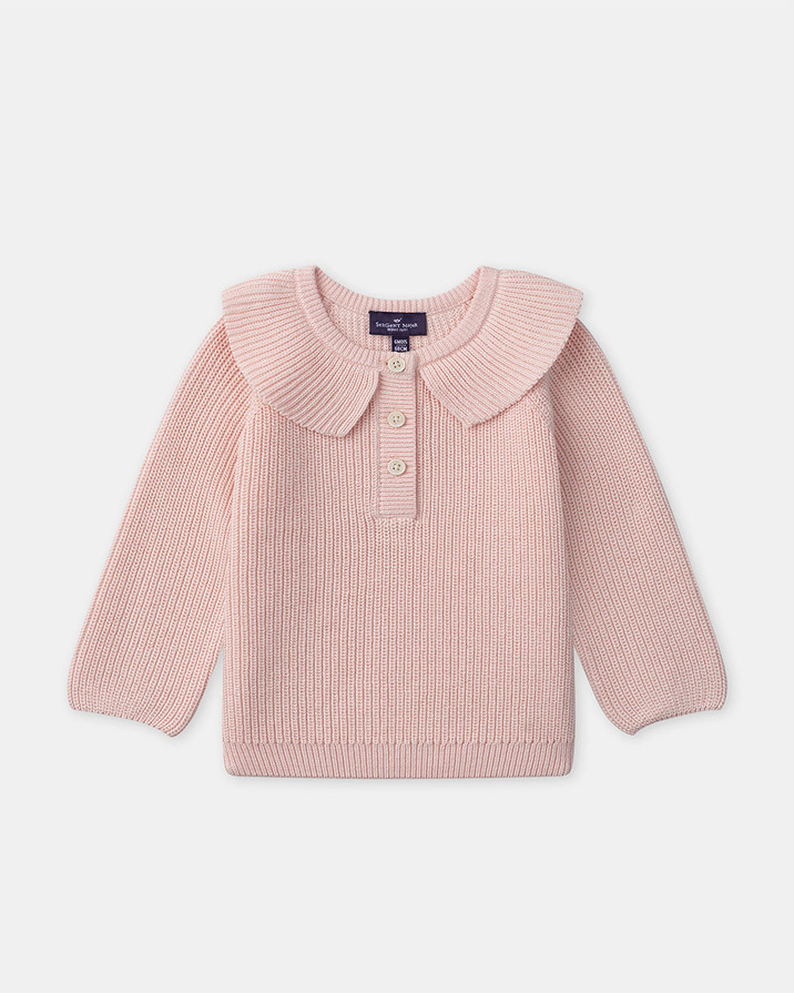Button-up jumper with collar Light pink colour  Sergent Major
