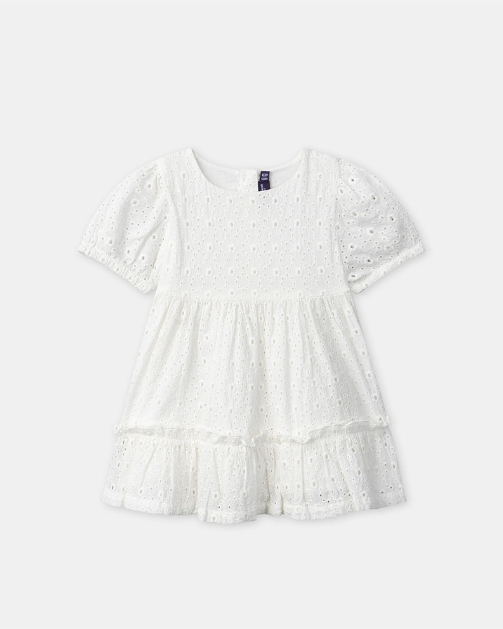 Embroidered dress and bloomers Ecru colour  Sergent Major