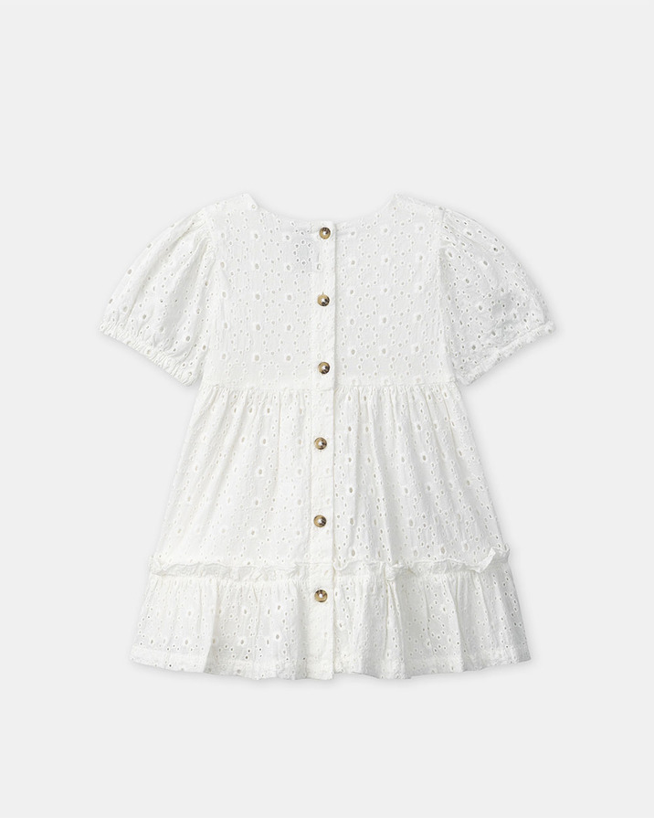 Embroidered dress and bloomers Ecru colour  Sergent Major