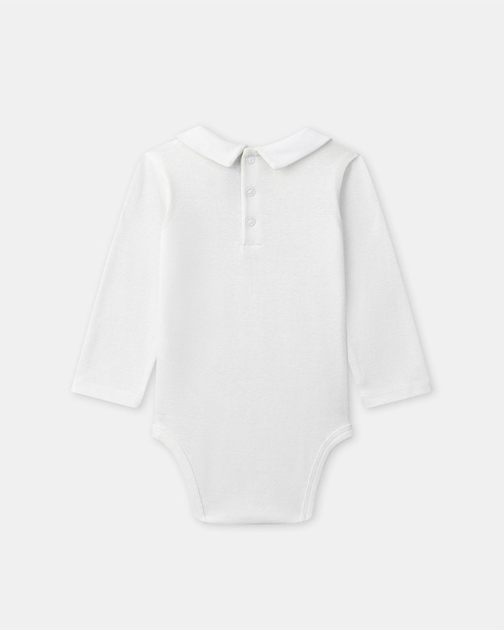 Long-sleeved bodysuit with collar Ecru colour  Sergent Major