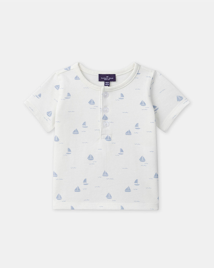 Boat print T-shirt Ecru colour  Sergent Major