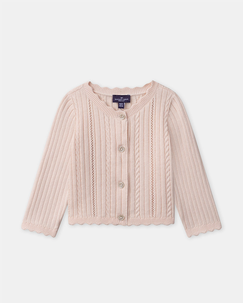 Openwork knit cardigan Light pink colour  Sergent Major