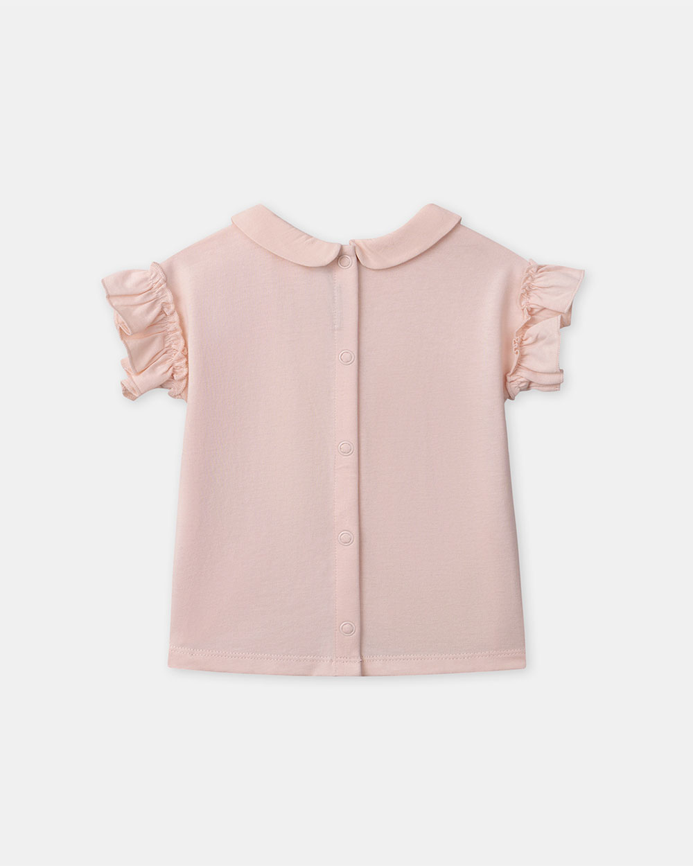 T-shirt with embroidered &ldquo;amour&rdquo; collar Light pink colour  Sergent Major