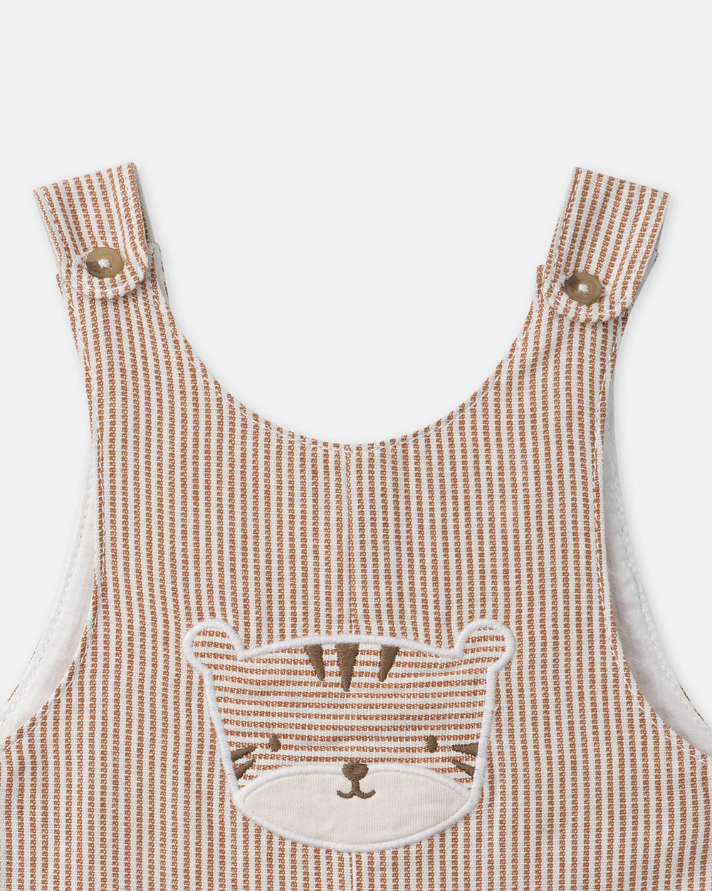 Striped short overalls Brown colour  Sergent Major