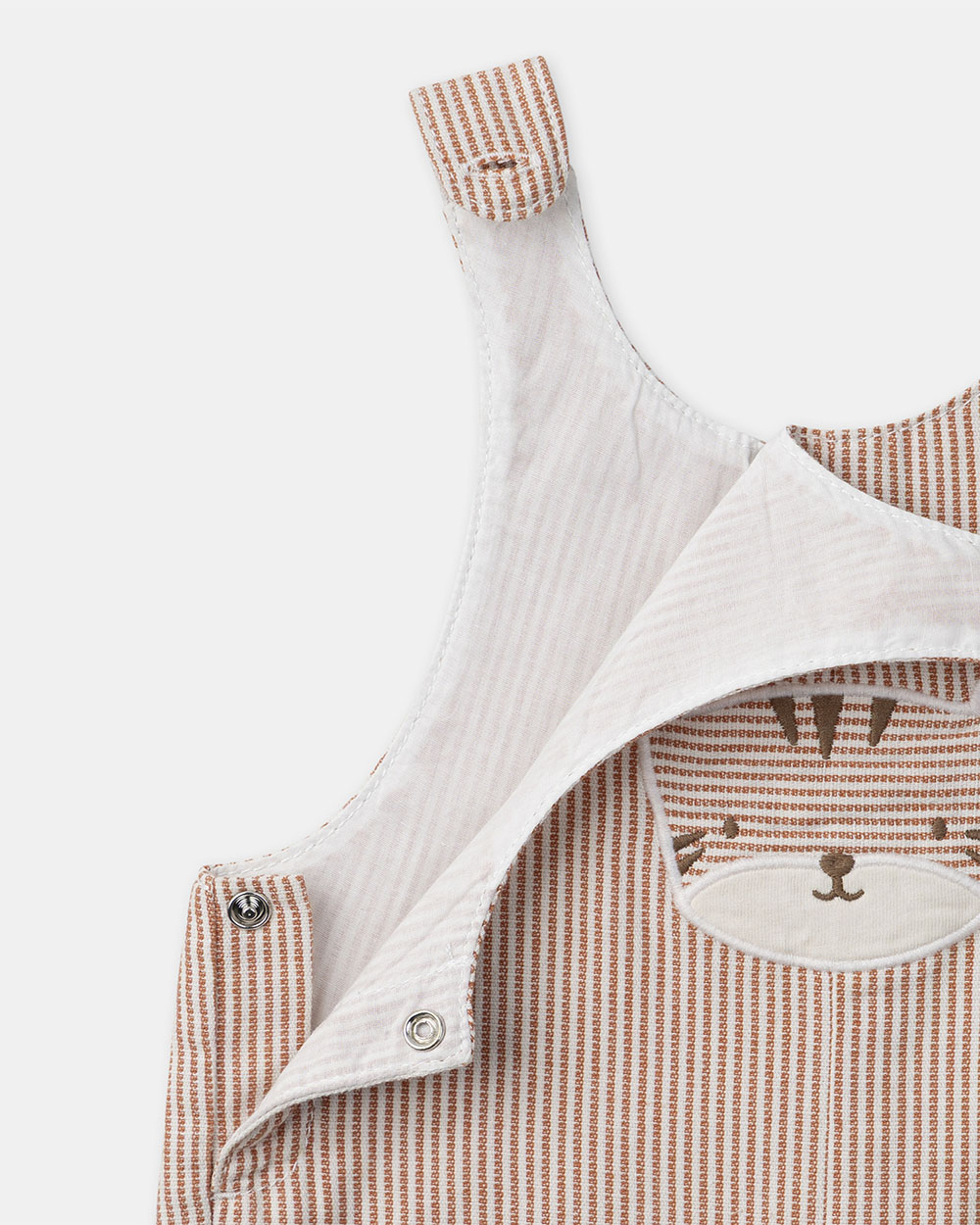 Striped short overalls Brown colour  Sergent Major