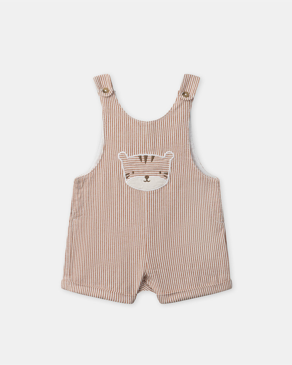 Striped short overalls Brown colour  Sergent Major