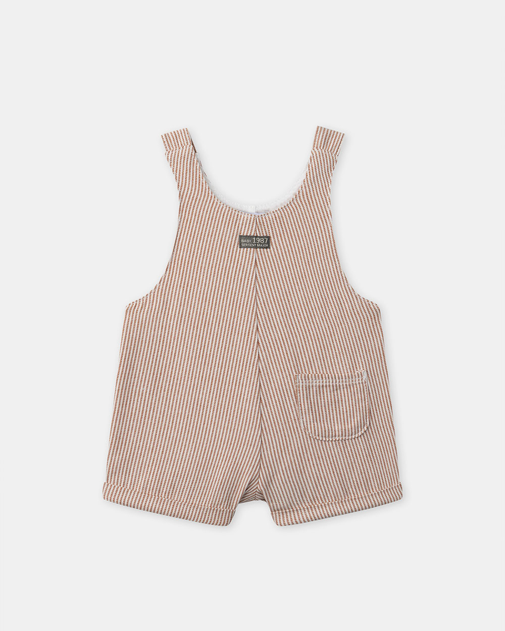 Striped short overalls Brown colour  Sergent Major