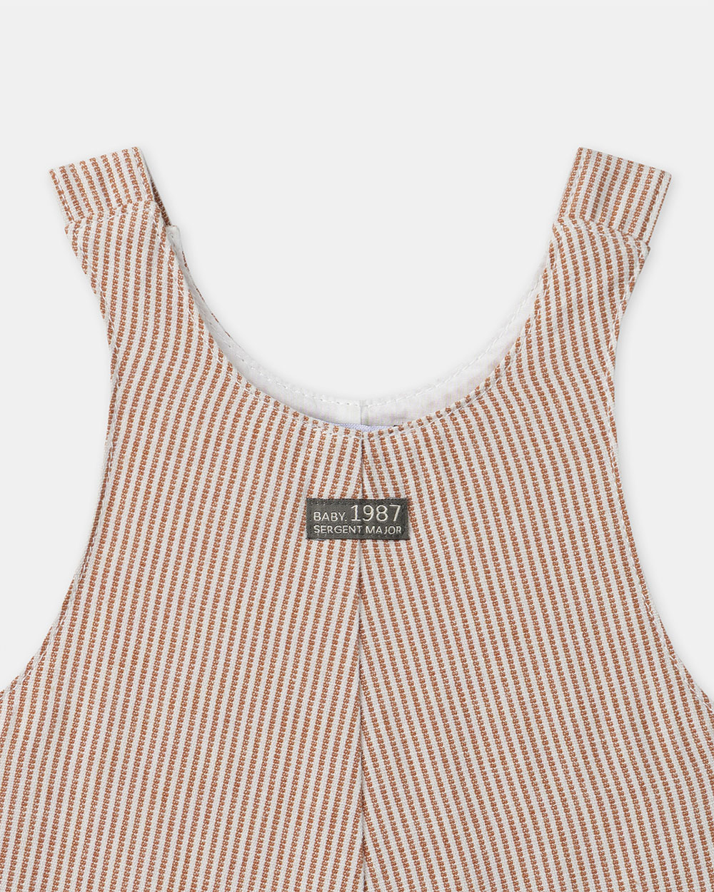 Striped short overalls Brown colour  Sergent Major