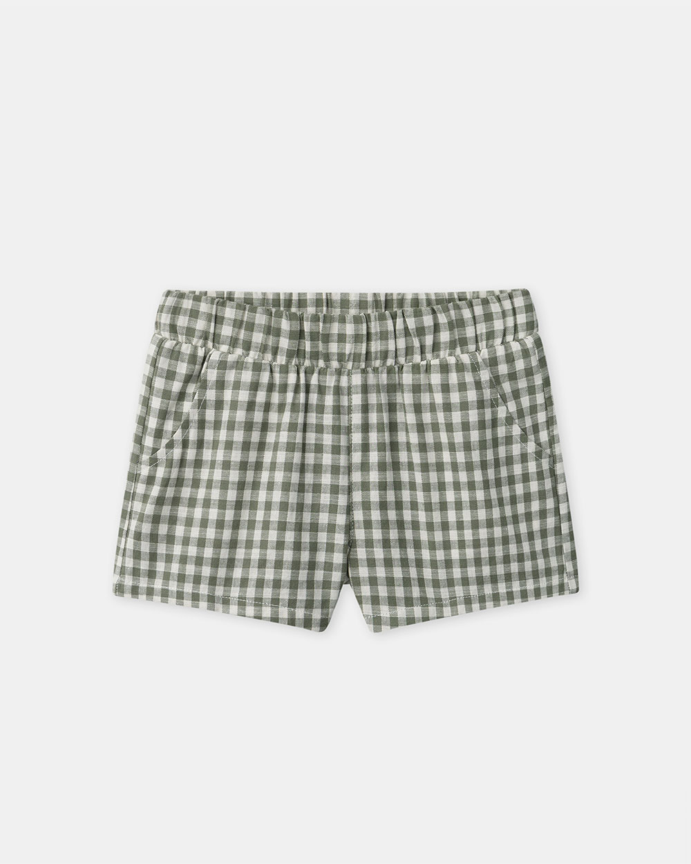 Gingham tank top and shorts set Dark green/ivory colour Sergent Major