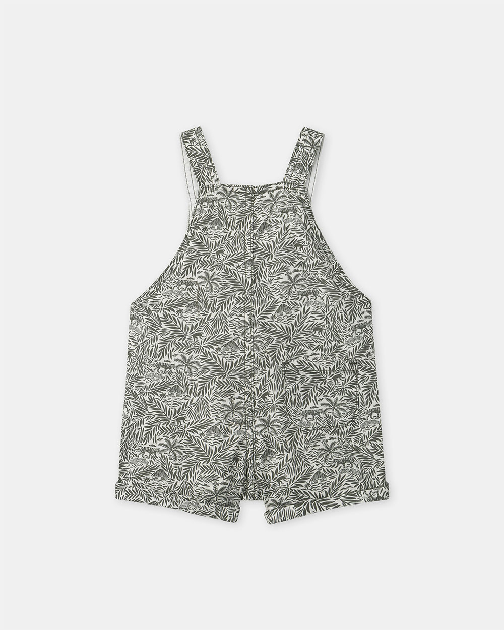 Tropical print short overalls Khaki colour  Sergent Major