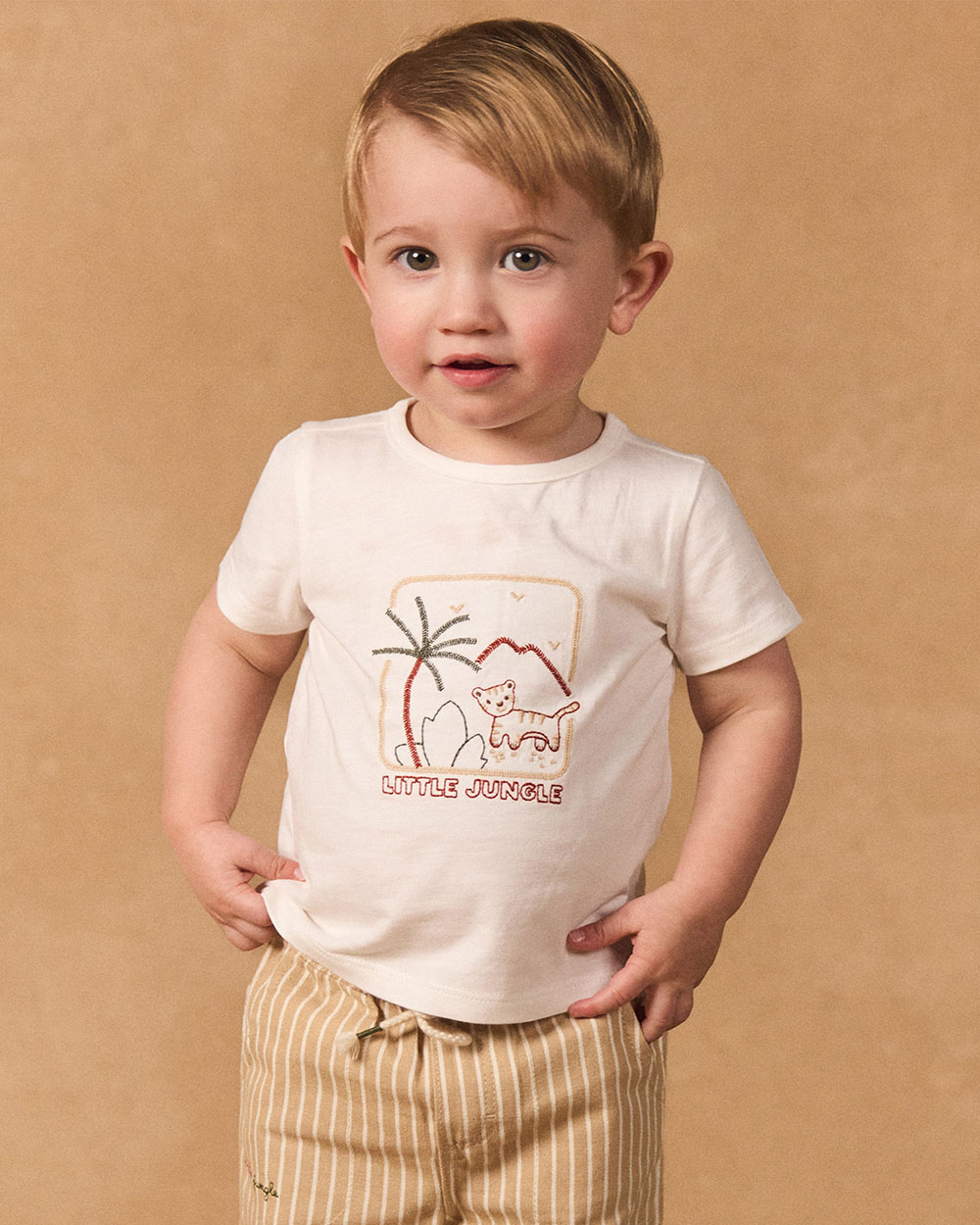 Jungle print T-shirt Ecru colour  Sergent Major
