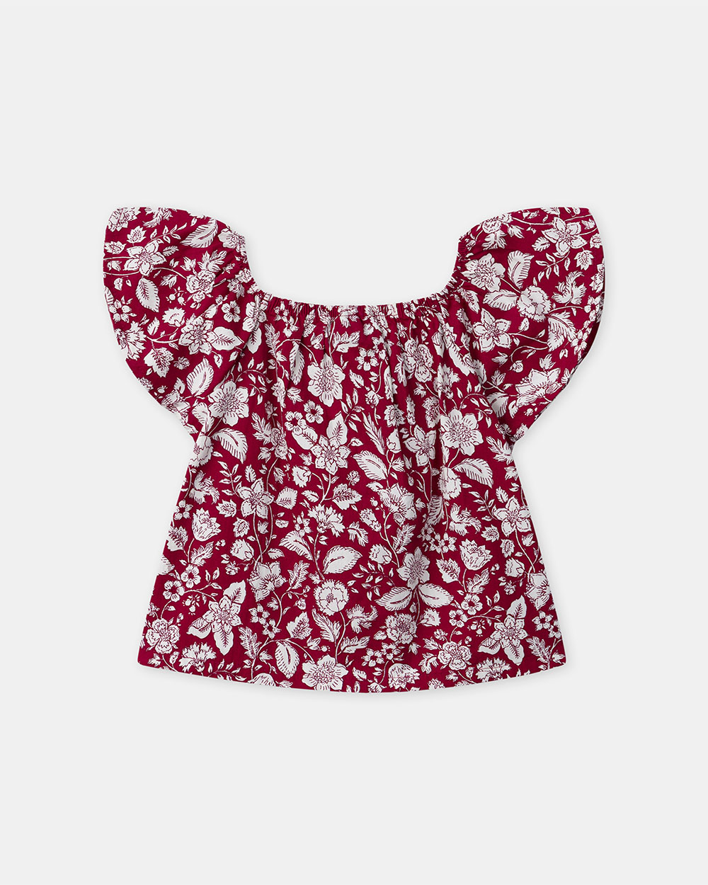 Floral print blouse and shorts set Fuchsia pink colour  Sergent Major