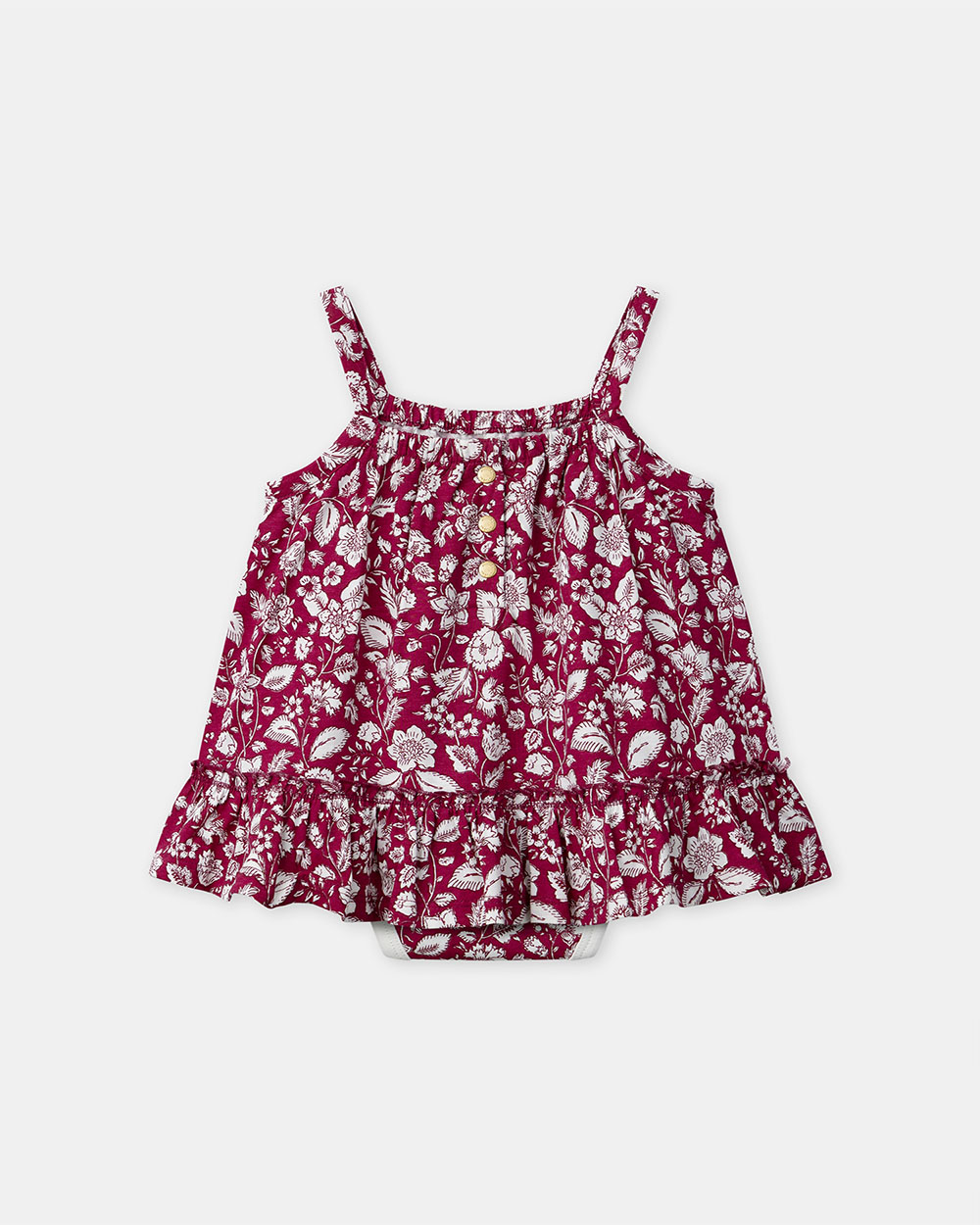 Dress with built-in floral-print bodysuit Fuchsia pink colour  Sergent Major