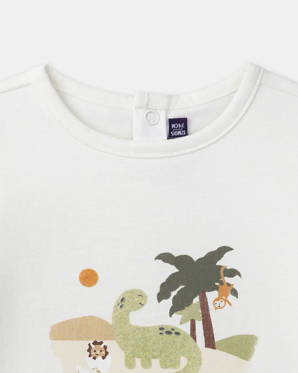 Dinosaur T-shirt bodysuit Ecru colour  Sergent Major